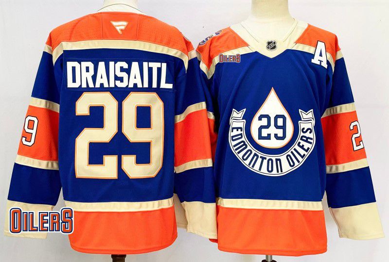 Men Edmonton Oilers #29 Draisaitl Blue Fanatics 2025 NHL Jersey style 3->edmonton oilers->NHL Jersey